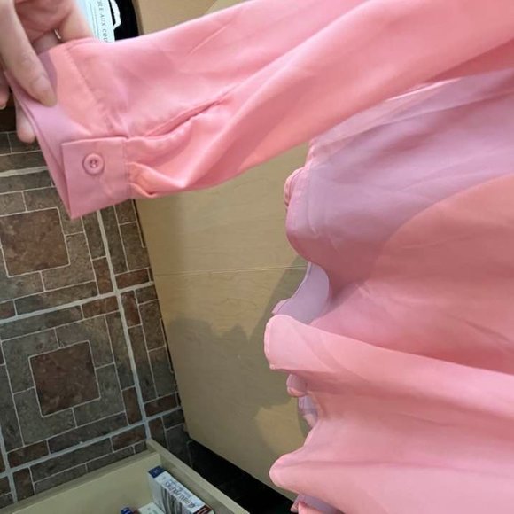 Pink Medium Work Shirt or Casual Top by Zanzea - Picture 10 of 10